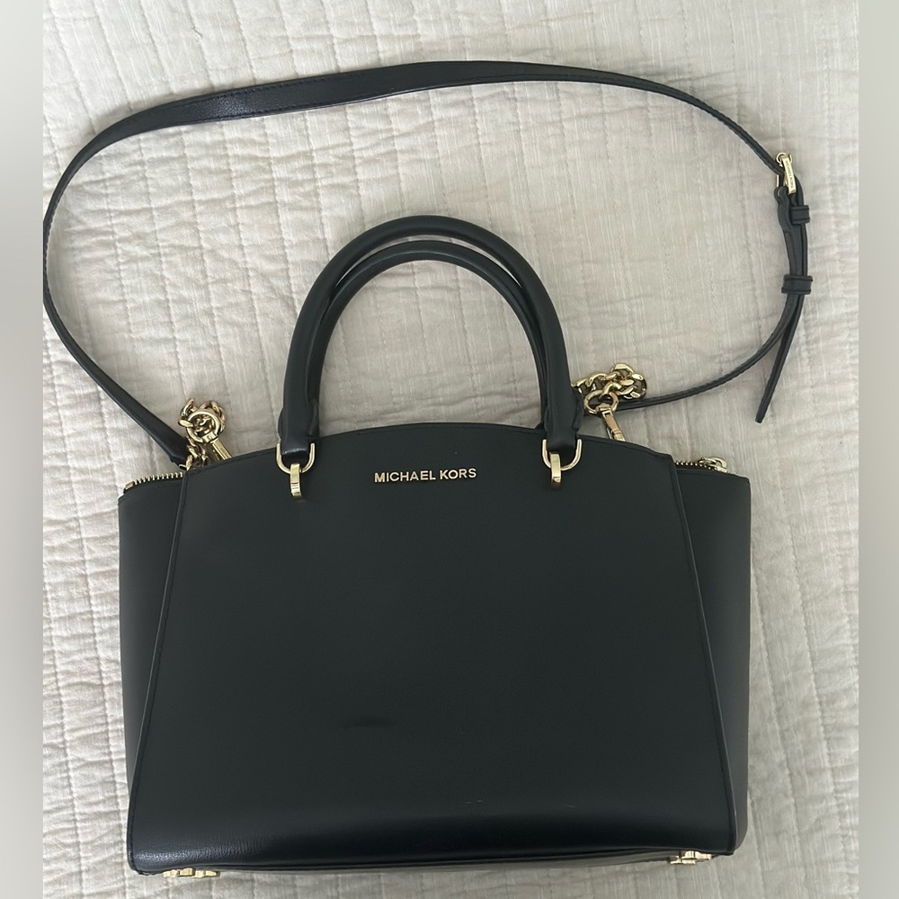 Michael Kors Large Ellis Leather Satchel - Picture 2 of 11